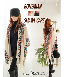 KORMARCH | ボヘミアンショール(ポンチョ)
