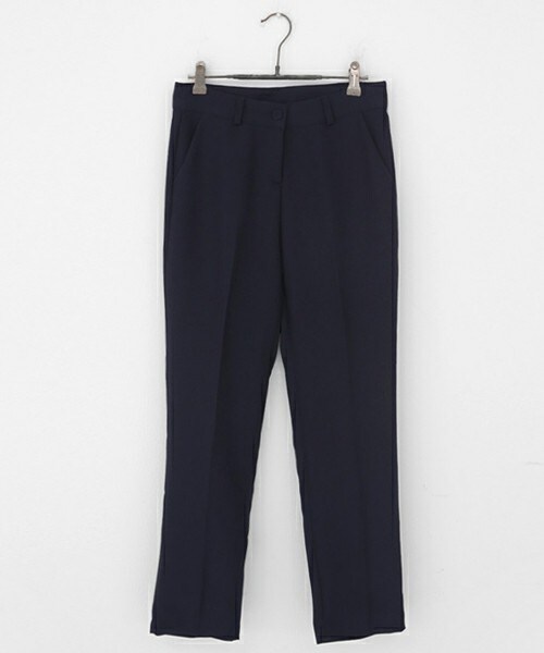 DHOLIC（ディーホリック）の「くるみボタンスリムスラックスパンツ（スラックス・レディース・ピンク/ネイビー・S/M）」の2枚目の写真