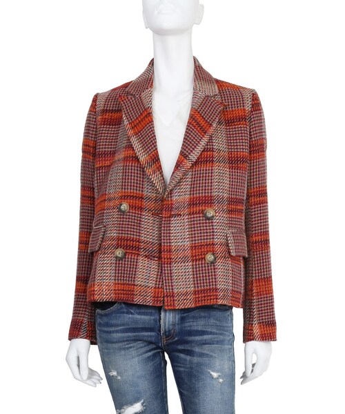 Ungrid（アングリッド）の「チェックダブルジャケット（ジャケット/アウター・レディース・ミックス）」の2枚目の写真