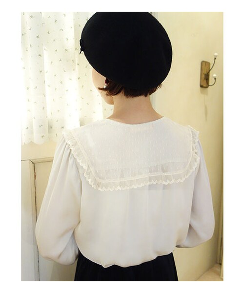 F i.n.t（フィント）の「ドットチュールセーラー衿ブラウス/F i.n.t（シャツ/ブラウス・レディース・その他）」の4枚目の写真