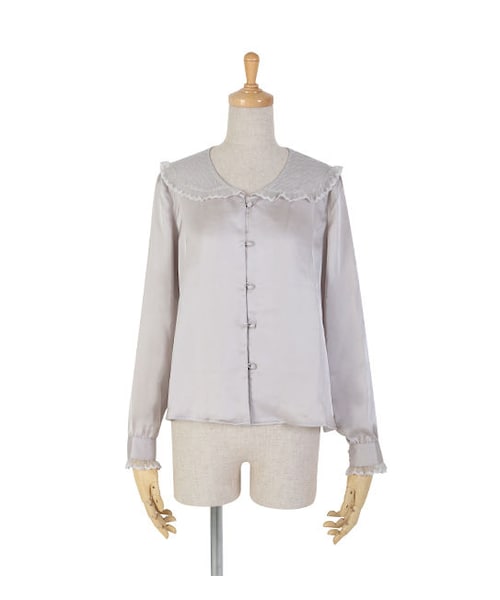 F i.n.t（フィント）の「ドットチュールセーラー衿ブラウス/F i.n.t（シャツ/ブラウス・レディース・その他）」の2枚目の写真