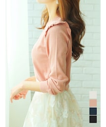 KORMARCH | リブ肩フリルニット(ニット/セーター)