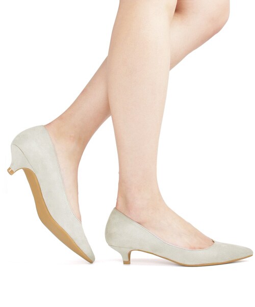 RANDA（ランダ）の「ポインテッドトゥローヒールパンプス（シューズ・レディース・ワイン/ライトグレー/ブラック/ダークブラウン/ベージュ/カーキ/ネイビー/マスタード/コッパー・21.0/21.5/22.0/22.5/23.0/23.5/24.0/24.5/25.0/25.5）」の10枚目の写真