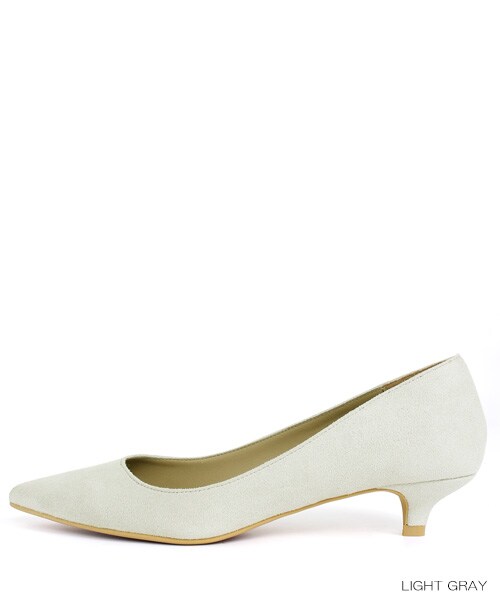 RANDA（ランダ）の「ポインテッドトゥローヒールパンプス（シューズ・レディース・ワイン/ライトグレー/ブラック/ダークブラウン/ベージュ/カーキ/ネイビー/マスタード/コッパー・21.0/21.5/22.0/22.5/23.0/23.5/24.0/24.5/25.0/25.5）」の2枚目の写真