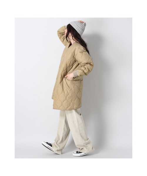 plage（プラージュ）の「3/8 per plage キルティングコート（ジャケット/アウター・ベージュ/カーキ・36/38）」の4枚目の写真