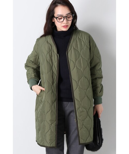 plage（プラージュ）の「3/8 per plage キルティングコート（ジャケット/アウター・ベージュ/カーキ・36/38）」の2枚目の写真