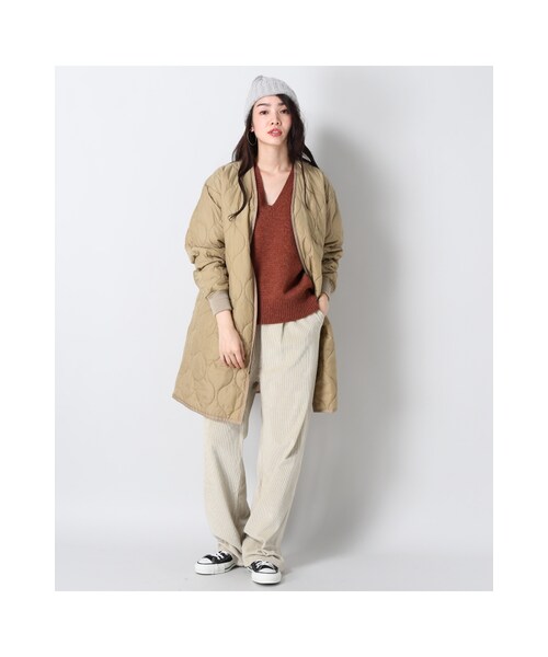 plage（プラージュ）の「3/8 per plage キルティングコート（ジャケット/アウター・ベージュ/カーキ・36/38）」の3枚目の写真