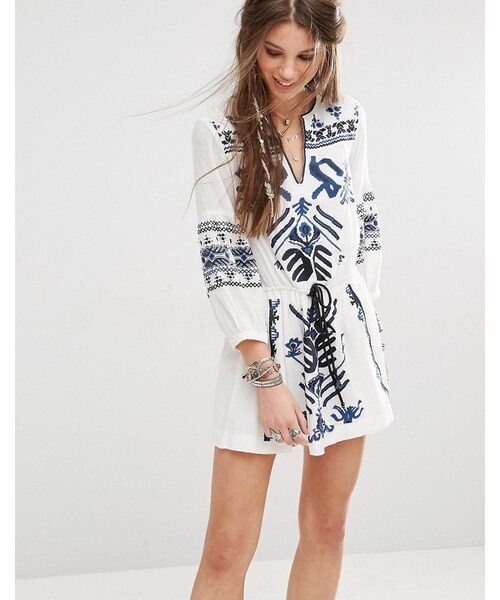 FREE PEOPLE（フリーピープル）の「Free People Anouk Mini Dress with Embroidery