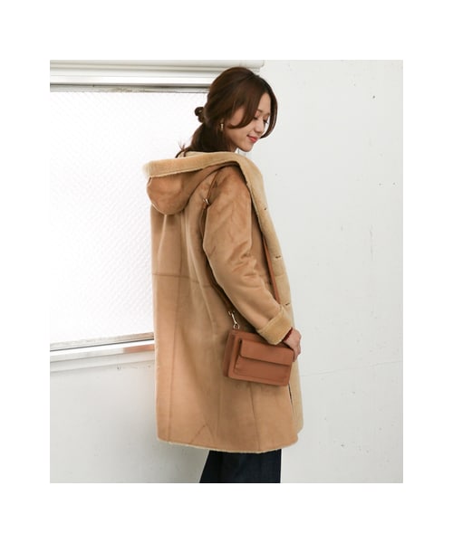 アーバンリサーチ ムートンコート セール】ムートンリバーシブルフーディーコート（ムートンコート