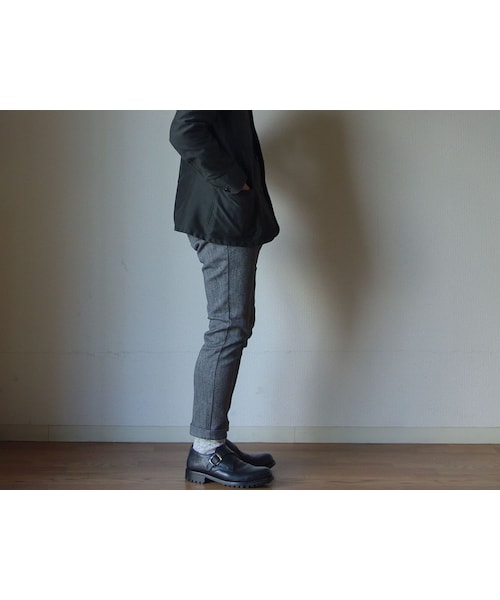 FOB FACTORY（エフオービーファクトリー）の「F.O.B エフオービーファクトリー F0438 RELAX NARROW EASY PANTS リラックスナローイージーパンツ ヘザーチャコール（その他パンツ・メンズ・その他）」の3枚目の写真
