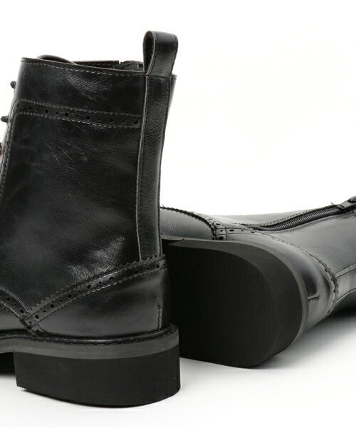 archives（アルシーヴ）の「ウィングチップショートブーツ（ブーツ・レディース・ブラック/ダークブラウン・MEDIUM/LARGE）」の10枚目の写真