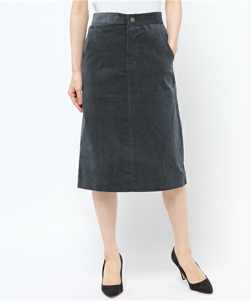 archives（アルシーヴ）の「コーデュロイタイトスカート（スカート・レディース・ブラウン/ベージュ/ネイビー・MEDIUM）」の3枚目の写真