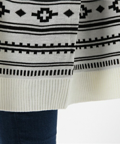 archives（アルシーヴ）の「オルテガジャガードボレロ（ニット/セーター・レディース・オフホワイト/ブラック・MEDIUM）」の8枚目の写真