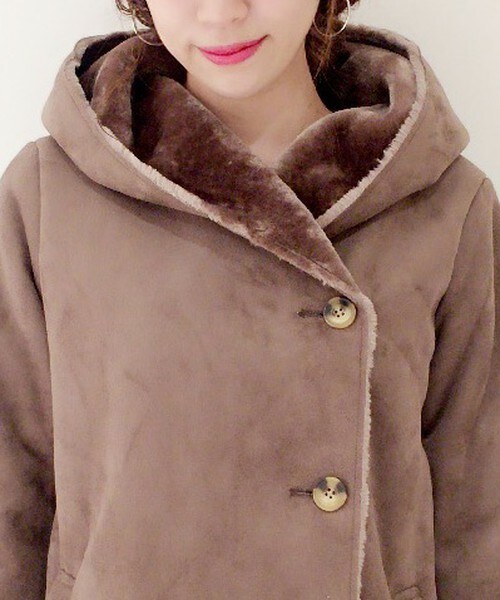 archives（アルシーヴ）の「【予約】ロングフードコート（その他アウター・レディース・アイボリー/グレー/キャメル・MEDIUM）」の4枚目の写真