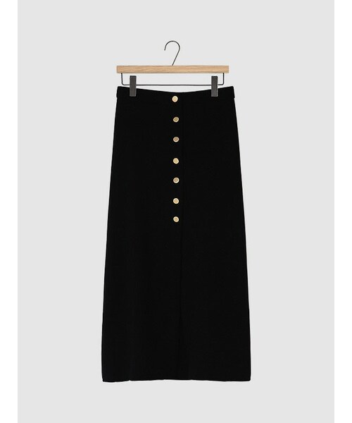 SINOWS（シノウズ）の「button skirt（スカート・レディース・khaki/black・one size (詳細サイズはサイトをご確認ください。)）」の2枚目の写真