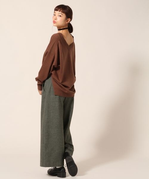 LOWRYS FARM（ローリーズファーム）の「★WEB先行予約アイテム★ハイウエストワイドパンツ（パンツ・ブラック/ブラウン・M/L）」の9枚目の写真