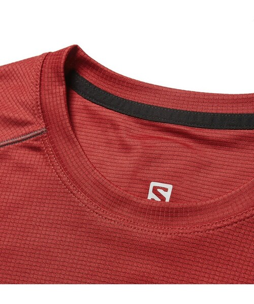 SALOMON（サロモン）の「Salomon Agile Mesh-Trimmed AdvancedSkin ActiveDry T-Shirt（Tシャツ/カットソー・メンズ・Red・M/L/XL/XXL）」の3枚目の写真