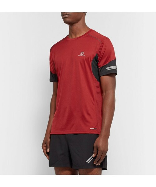 SALOMON（サロモン）の「Salomon Agile Mesh-Trimmed AdvancedSkin ActiveDry T-Shirt（Tシャツ/カットソー・メンズ・Red・M/L/XL/XXL）」の7枚目の写真