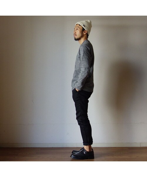FOB FACTORY(エフオービーファクトリー)の「【完売御礼】BETTER ベター MID WEIGHT CREW NECK L/S SHIRT ミッドウェイト クルーネック ロングスリーブ シャツ 杢チャコール(その他パンツ・メンズ・その他)」の8枚目の写真