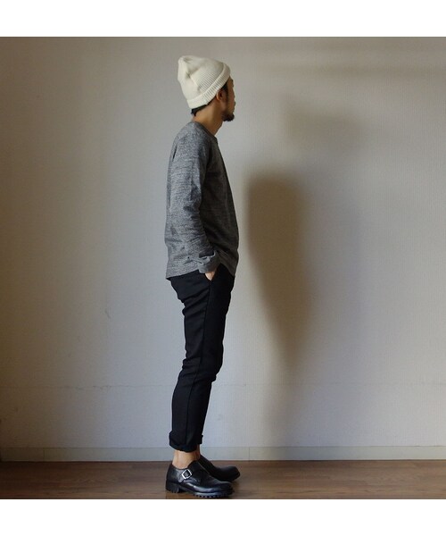 FOB FACTORY(エフオービーファクトリー)の「【完売御礼】BETTER ベター MID WEIGHT CREW NECK L/S SHIRT ミッドウェイト クルーネック ロングスリーブ シャツ 杢チャコール(その他パンツ・メンズ・その他)」の7枚目の写真