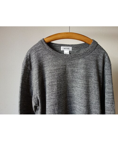 FOB FACTORY(エフオービーファクトリー)の「【完売御礼】BETTER ベター MID WEIGHT CREW NECK L/S SHIRT ミッドウェイト クルーネック ロングスリーブ シャツ 杢チャコール(その他パンツ・メンズ・その他)」の12枚目の写真