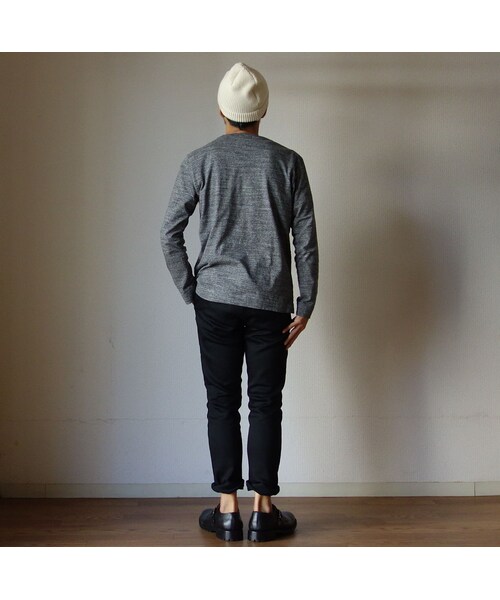 FOB FACTORY(エフオービーファクトリー)の「【完売御礼】BETTER ベター MID WEIGHT CREW NECK L/S SHIRT ミッドウェイト クルーネック ロングスリーブ シャツ 杢チャコール(その他パンツ・メンズ・その他)」の9枚目の写真