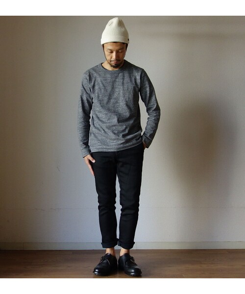 FOB FACTORY(エフオービーファクトリー)の「【完売御礼】BETTER ベター MID WEIGHT CREW NECK L/S SHIRT ミッドウェイト クルーネック ロングスリーブ シャツ 杢チャコール(その他パンツ・メンズ・その他)」の6枚目の写真