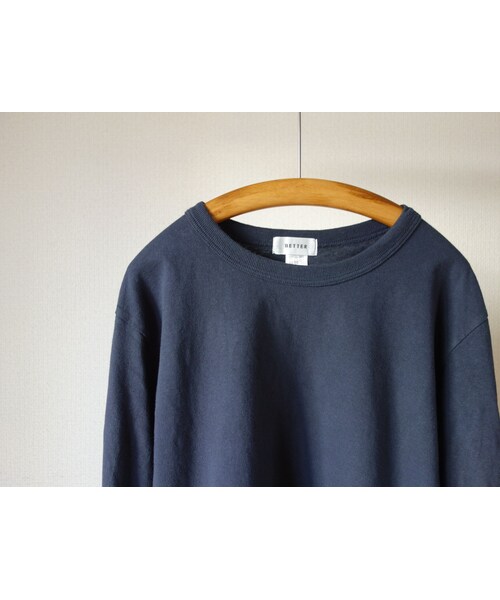 FOB FACTORY（エフオービーファクトリー）の「【2016新ブランド！】BETTER ベター MID WEIGHT CREW NECK L/S SHIRT ミッドウェイト クルーネック ロングスリーブ シャツ NVY ネイビー（その他パンツ・メンズ・その他）」の12枚目の写真
