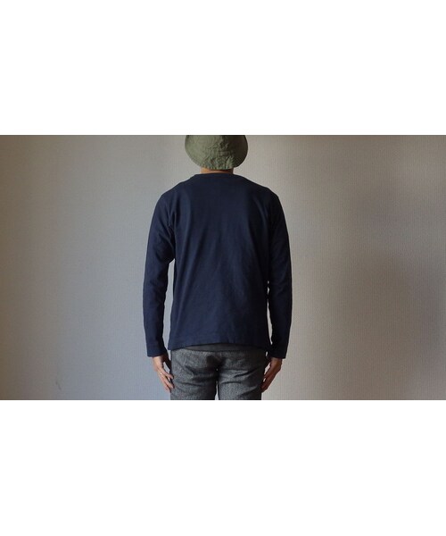 FOB FACTORY（エフオービーファクトリー）の「【2016新ブランド！】BETTER ベター MID WEIGHT CREW NECK L/S SHIRT ミッドウェイト クルーネック ロングスリーブ シャツ NVY ネイビー（その他パンツ・メンズ・その他）」の5枚目の写真