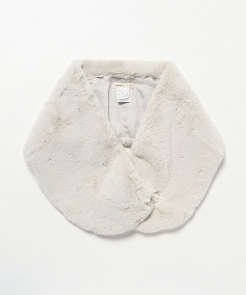 INTERPLANET WINGS（インタープラネットウィング）の「フェイクファービジュー留ショール（マフラー・レディース・ブラック/グレー/ベージュ・FREE）」の3枚目の写真