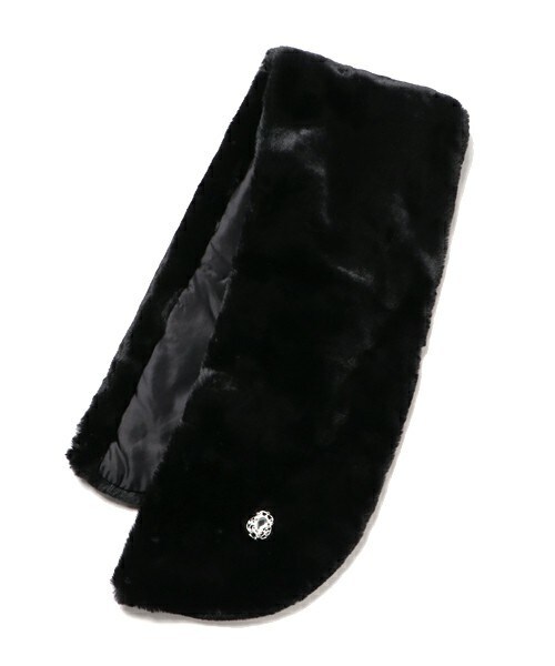 INTERPLANET WINGS（インタープラネットウィング）の「フェイクファービジュー留ショール（マフラー・レディース・ブラック/グレー/ベージュ・FREE）」の4枚目の写真