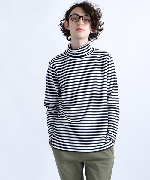 FREAK'S STORE(フリークスストア)の「SPワッフルオフタートルサーマル ロングスリーブ(トップス・メンズ・オフホワイト/グレー/ブラック/ネイビー・M/L)」の8枚目の写真
