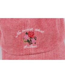 OLDMICKEY | ローズ刺繍コーデュロイキャップ(P000BIPE)(キャップ)
