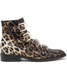 GIVENCHY | Givenchy - Studded Ankle Boots In Leopard-print Leather - Leopard print(ブーツ)