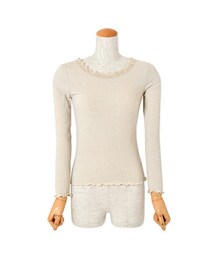 flower | room lacy L/S　～ﾙｰﾑﾚｰｼｰﾛﾝｸﾞｽﾘｰﾌﾞ(Tシャツ/カットソー)