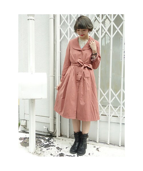 an another angelus（アンアナザーアンジェラス）の「ビッグショールカラーガウンコート/an another angelus（トレンチコート・レディース・その他）」の3枚目の写真