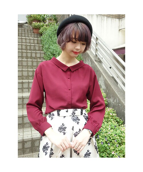 an another angelus(アンアナザーアンジェラス)の「オフショル衿長袖シャツ/an another angelus(シャツ/ブラウス・レディース・その他)」の1枚目の写真