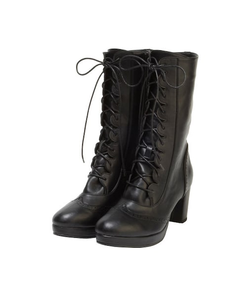 an another angelus（アンアナザーアンジェラス）の「フロントスカラップミドルブーツ/F&A（ブーツ・レディース・その他）」の2枚目の写真