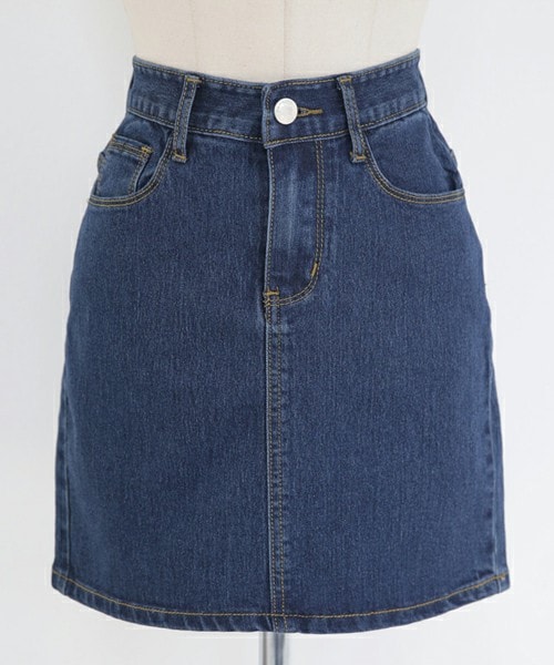 DHOLIC（ディーホリック）の「デニムタイトミニスカート（デニムスカート・レディース・ブラック/ブラックグレー/ライトブルーデニム/ブルーデニム・S/M/L）」の4枚目の写真