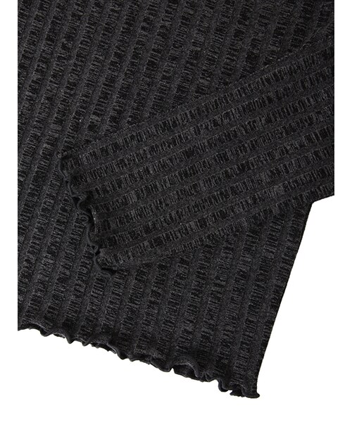 w closet（ダブルクローゼット）の「ワイドリブオフショルプルオーバー（トップス・レディース・グレー/ピンク/チャコール/ブラック・FREE）」の10枚目の写真