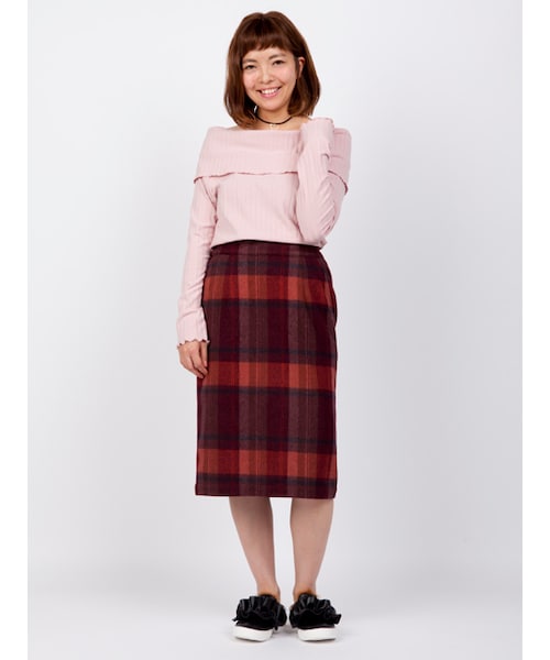 w closet（ダブルクローゼット）の「ワイドリブオフショルプルオーバー（トップス・レディース・グレー/ピンク/チャコール/ブラック・FREE）」の12枚目の写真