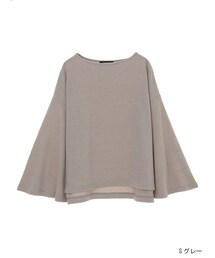 w closet | ボートネックフレア袖プルオーバー(トップス)