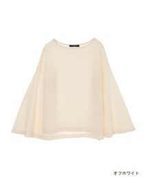 w closet | ボートネックフレア袖プルオーバー(トップス)