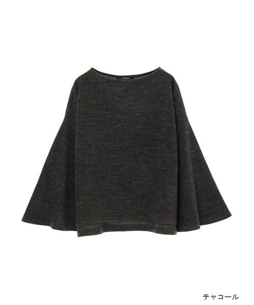 w closet（ダブルクローゼット）の「ボートネックフレア袖プルオーバー（トップス・レディース・オフホワイト/Sグレー/オレンジ/チャコール・FREE）」の3枚目の写真