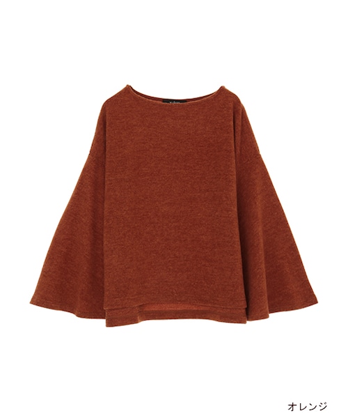 w closet（ダブルクローゼット）の「ボートネックフレア袖プルオーバー（トップス・レディース・オフホワイト/Sグレー/オレンジ/チャコール・FREE）」の4枚目の写真