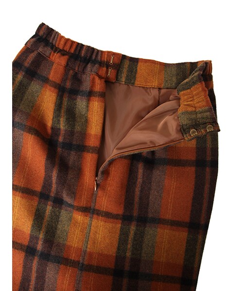 w closet（ダブルクローゼット）の「起毛チェックタイトスカート（スカート・レディース・レッド/ブルー/オレンジ・FREE）」の9枚目の写真