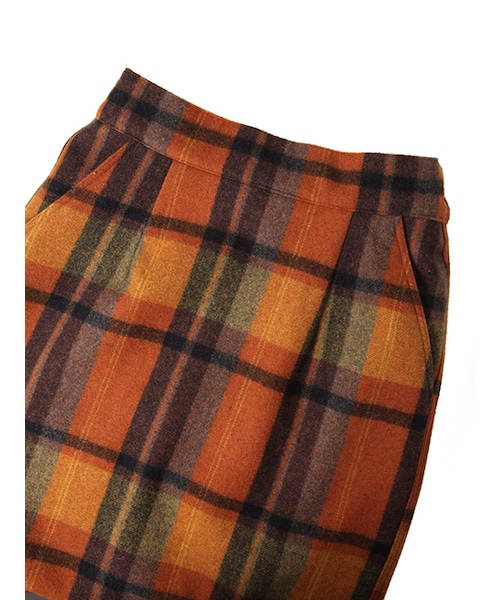 w closet（ダブルクローゼット）の「起毛チェックタイトスカート（スカート・レディース・レッド/ブルー/オレンジ・FREE）」の7枚目の写真