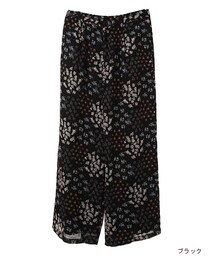 w closet | パッチワーク風小花柄ワイドパンツ(パンツ)