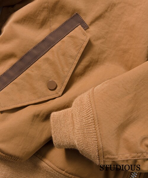 Name.（ネーム）の「ナイロンMA-1タイプブルゾン ブラック（その他・メンズ・BLK/BRN・0/1）」の6枚目の写真