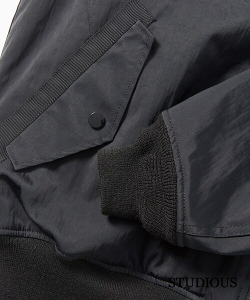 Name.（ネーム）の「ナイロンMA-1タイプブルゾン ブラック（その他・メンズ・BLK/BRN・0/1）」の12枚目の写真